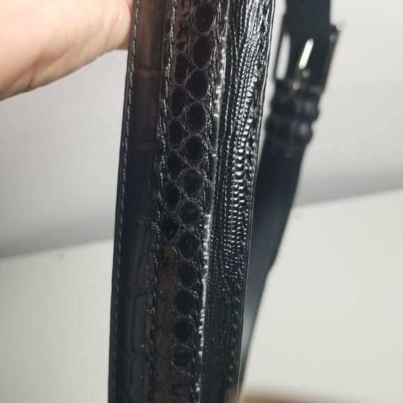 Stacy Adams Men's Genuine Leather Snake Print Belt Sz 42 - Picture 8 of 12